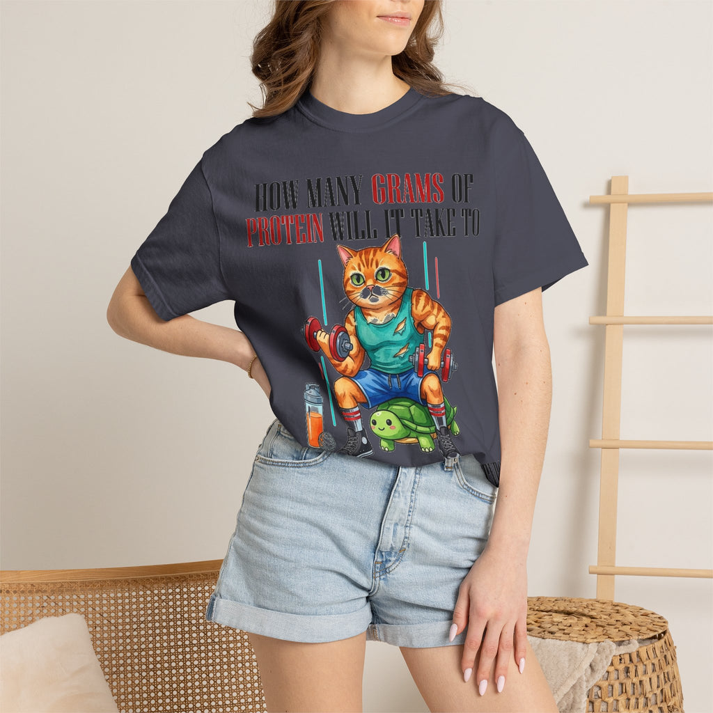 How Many Grams Of Protein Restore The Light In My Eyes Wide Shirt, Buff Gym Cat Tee, Funny Lifting Shirt, Gym Gift