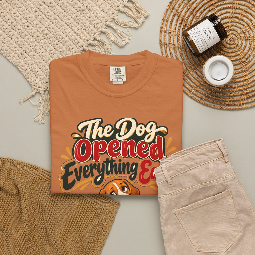 Funny Dog Mom Gift The Dog Opened Everything Early Shirt, Dog Lover Humor Shirt, Christmas Gift for Dog Dad Pet Parent