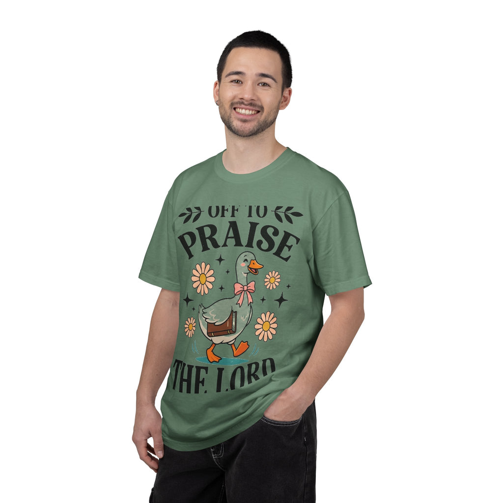 Off To Praise The Lord Shirt, Funny Christian Goose Tee, Daisy Church Shirt, Faith Gift