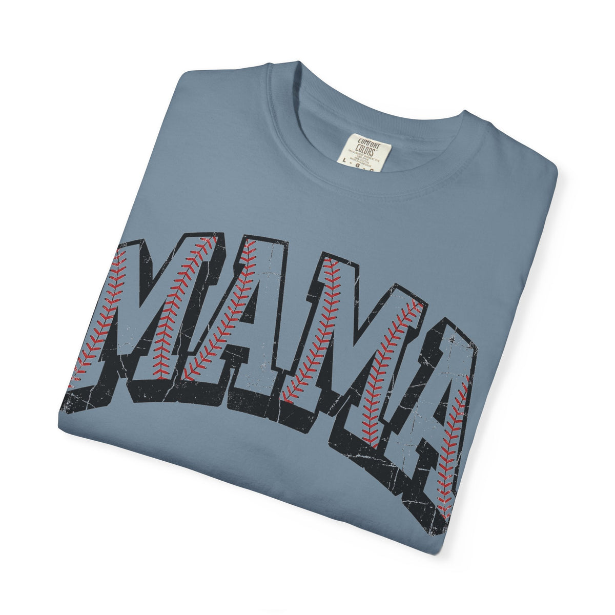 Baseball Mama Shirt, Distressed Baseball Stitch Varsity Tee, Baseball Mom Shirt, Game Day Gift