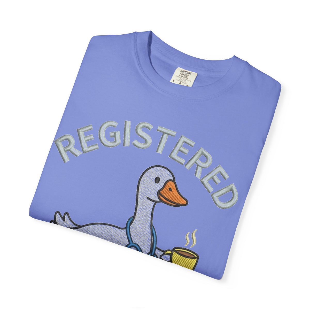 Registered Silly Goose Shirt, Faux Embroidery Nurse Goose Tee, Funny RN Shirt, Nurse Gift