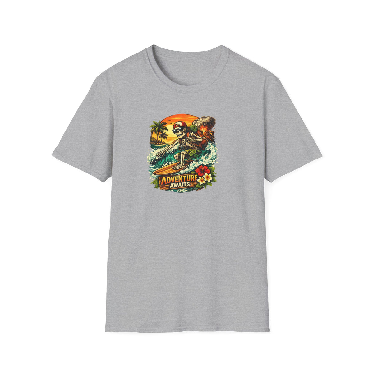 Adventure Awaits Shirt, Retro Dinosaur Outdoor Tee, Explorer Gift
