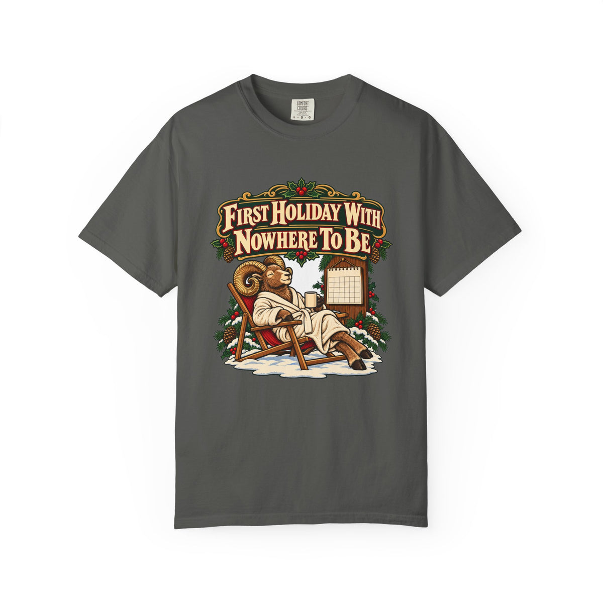 Funny Retirement Christmas Shirt First Holiday With Nowhere To Be Shirt, Funny Holiday Gift Shirt, Christmas Gift Idea