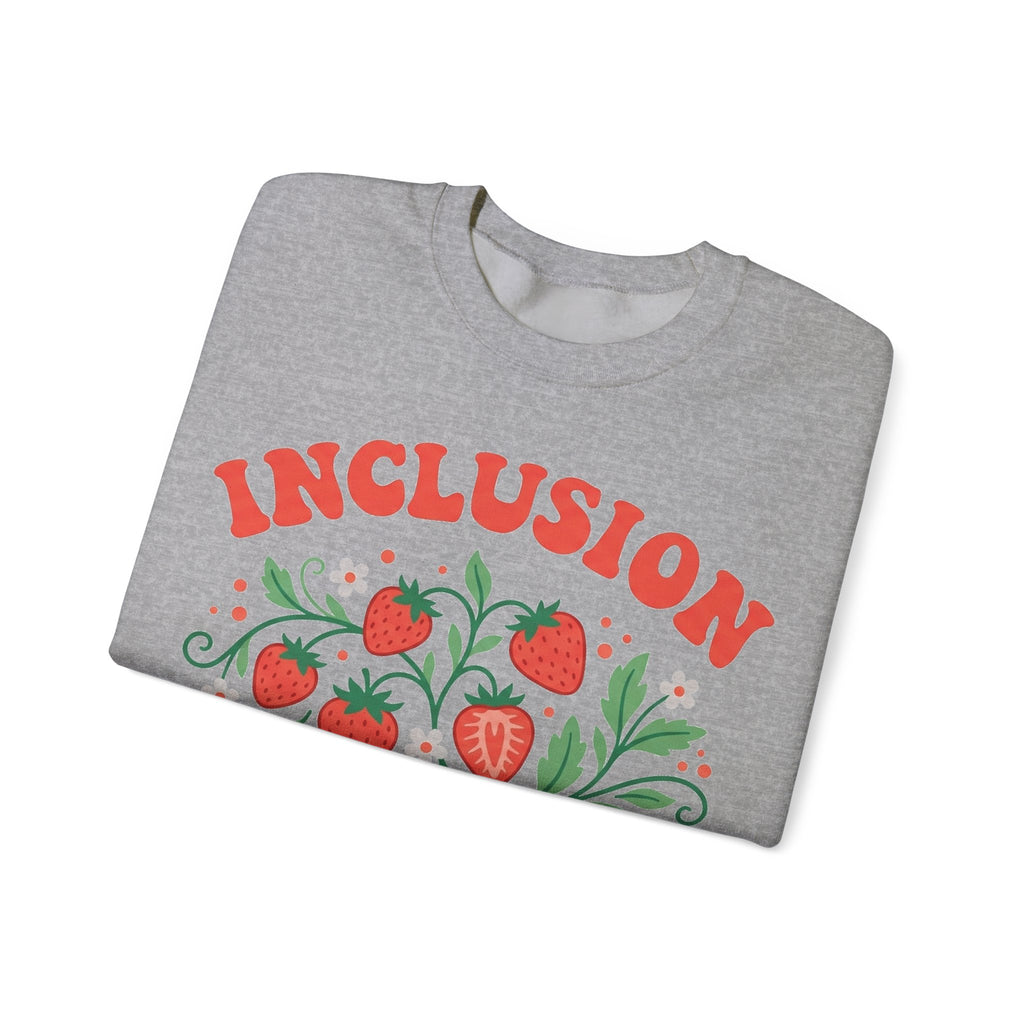 Inclusion Is My Jam Sweatshirt, Retro Strawberry SPED Teacher Sweatshirt, Special Education Gift, Inclusive Classroom Sweatshirt, Para Educa