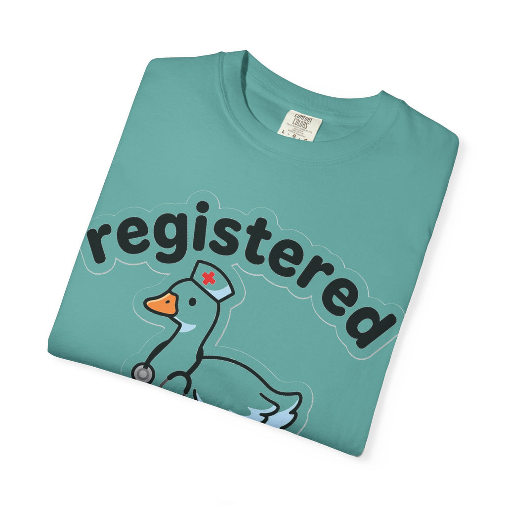 Registered Silly Goose Sticker Style Shirt, Die Cut Nurse Goose Tee, Funny RN Shirt, Nurse Gift