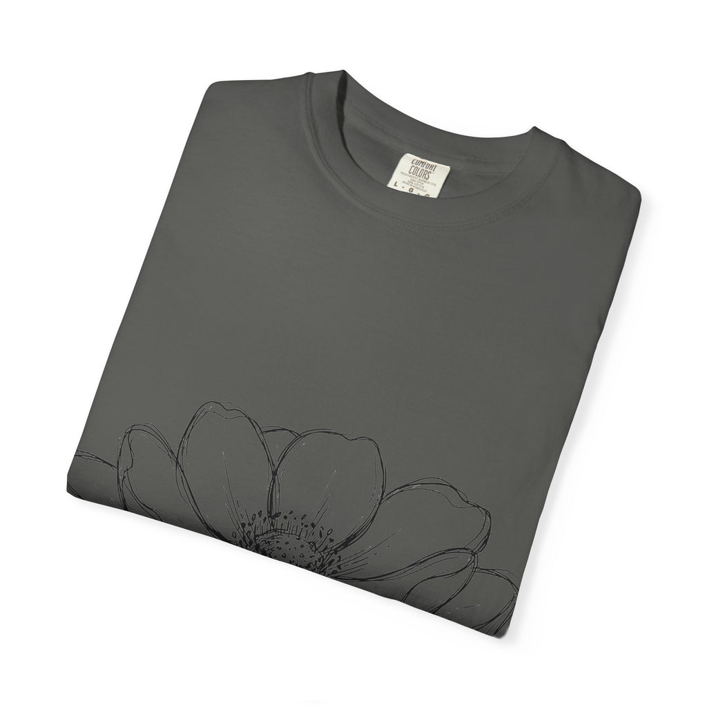 Anemone Flower Line Art Shirt, Minimal Botanical Drawing Tee, Single Bloom Shirt, Plant Lover Gift