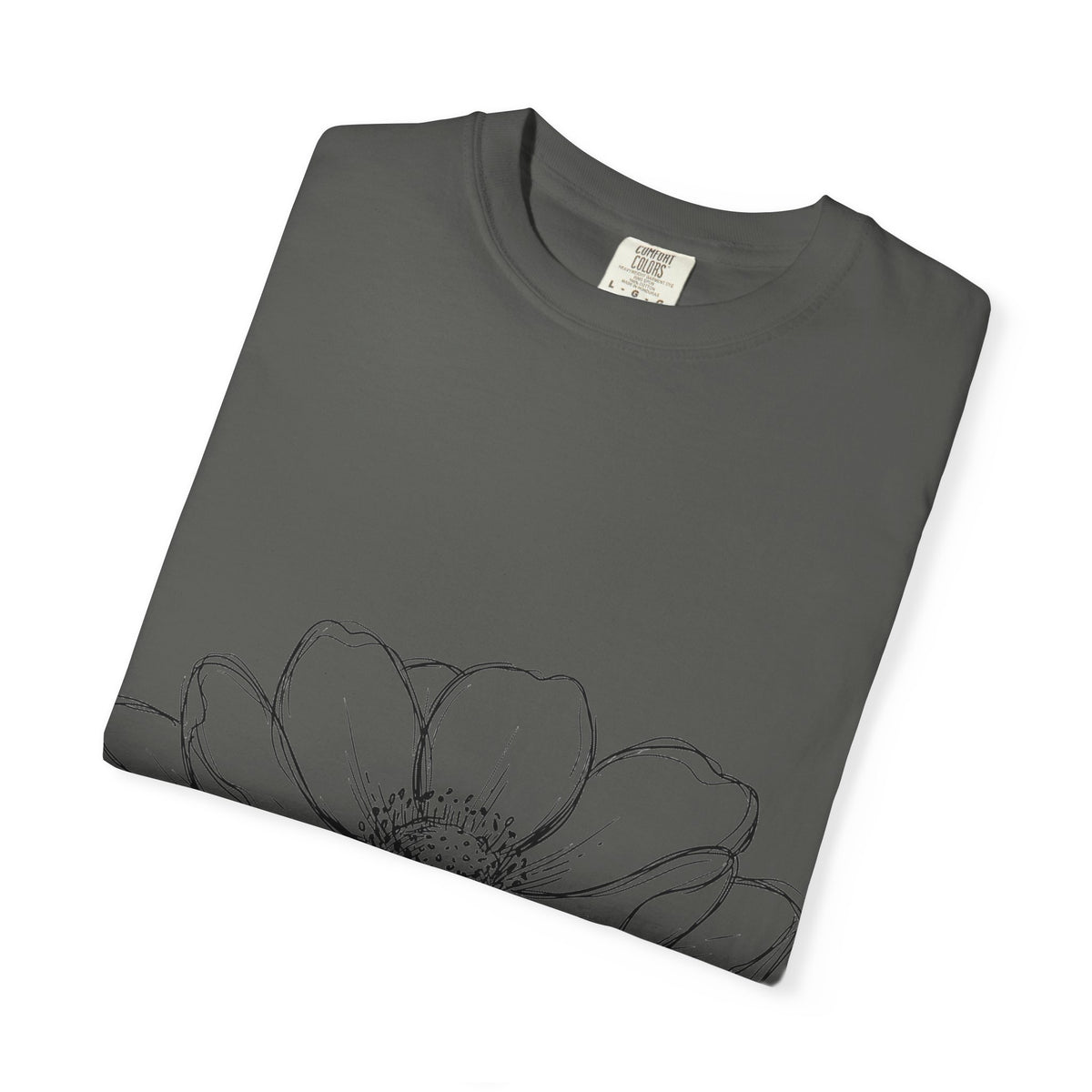 Anemone Flower Line Art Shirt, Minimal Botanical Drawing Tee, Single Bloom Shirt, Plant Lover Gift