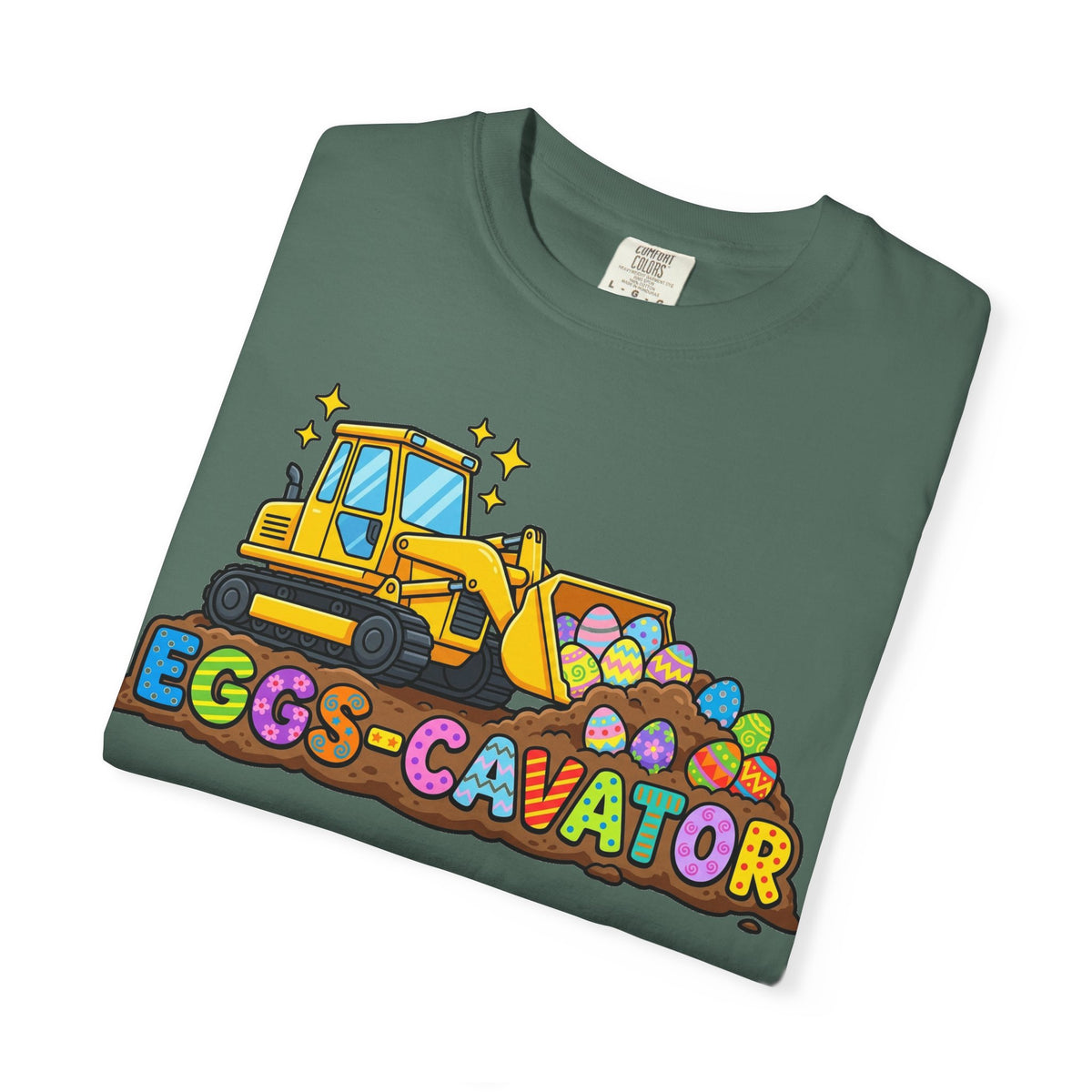 Eggs-Cavator Shirt, Funny Easter Digger Tee, Construction Easter Egg Shirt, Toddler Boy Easter Gift