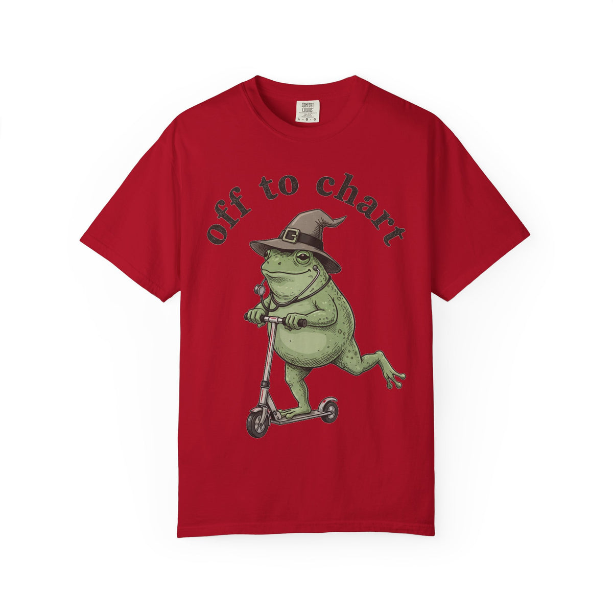 Off To Chart Shirt, Witch Hat Frog Nurse Scooter Tee, Funny Charting RN Shirt, Nurse Gift