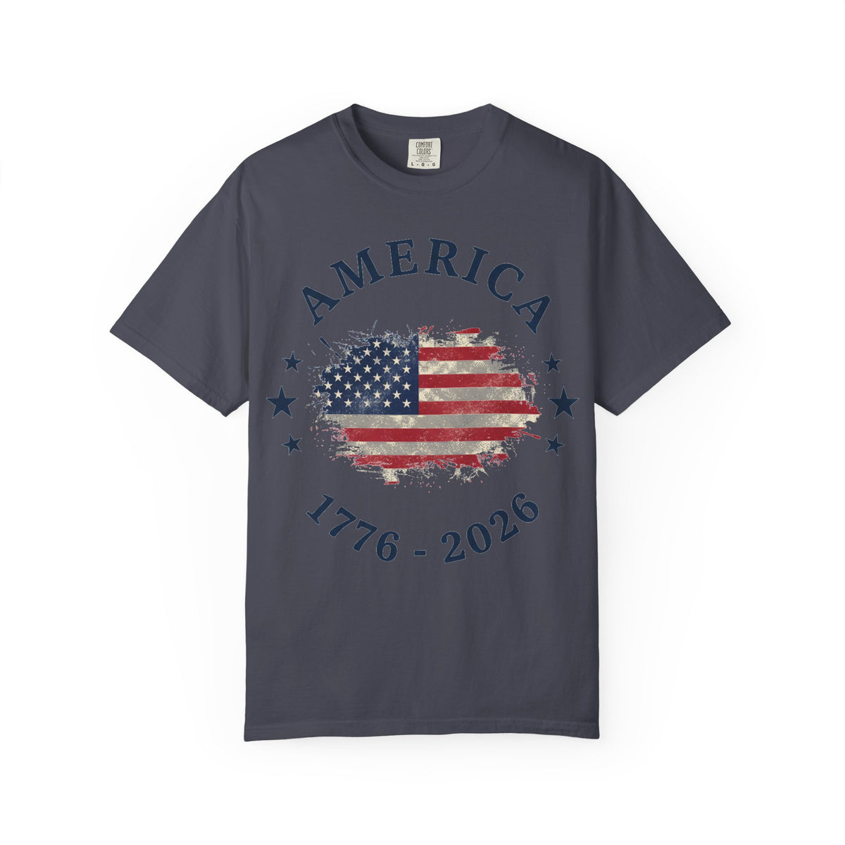 America 1776 2026 Arched Shirt, Vintage Flag Splash Tee, Patriotic Americana Shirt, Independence Day Gift