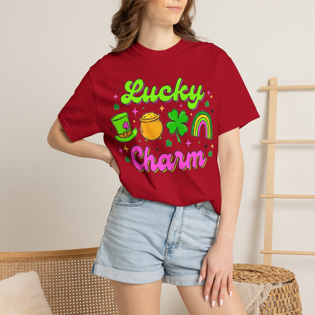 Lucky Charm Shirt, Retro St Patricks Day Doodle Tee, Pot Of Gold Rainbow Shirt, Irish Gift