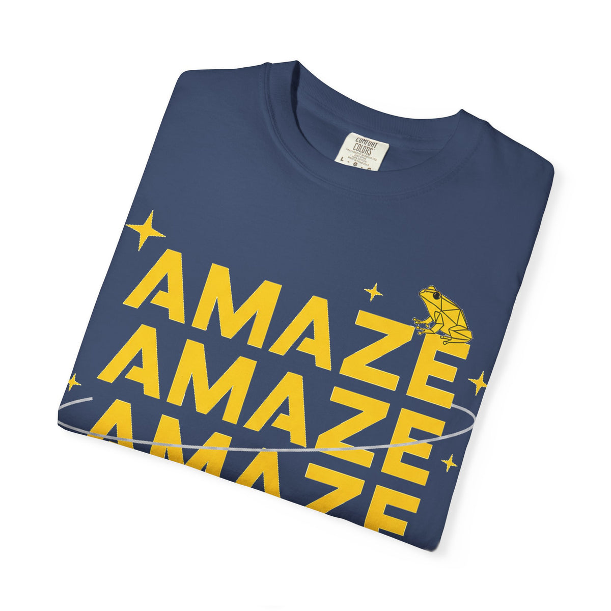 Amaze Amaze Amaze Amaze Shirt, Four Line Retro Type Tee, Frog Sparkle Graphic Shirt, Trendy Gift