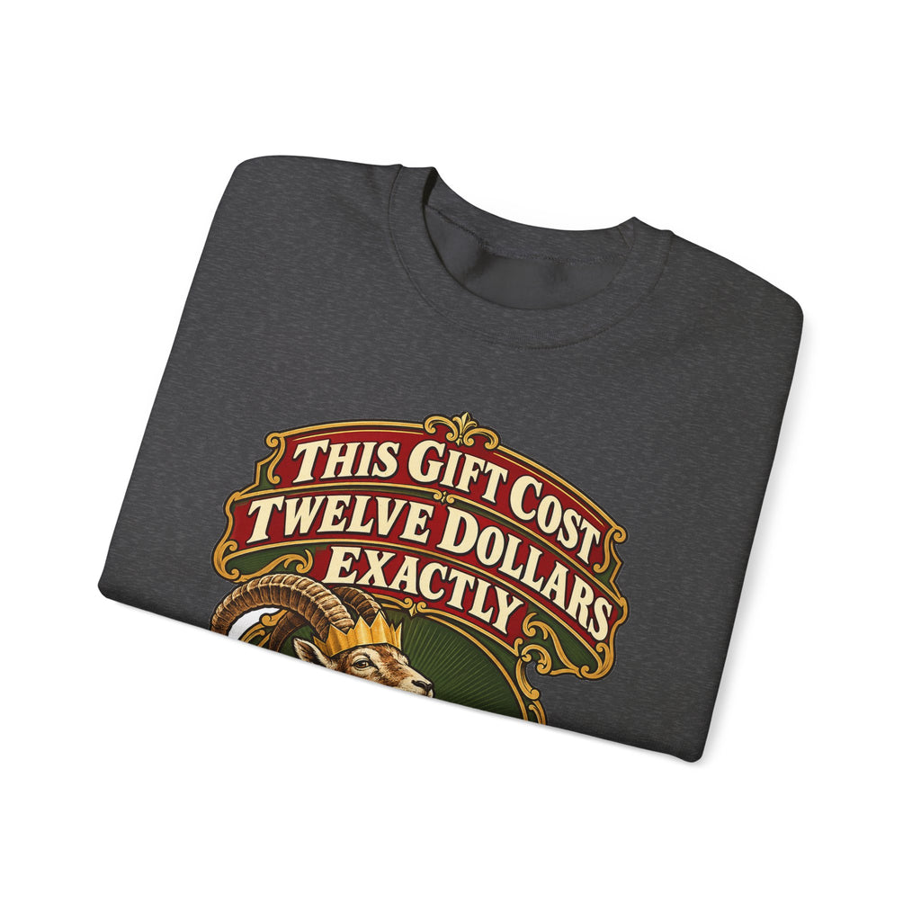 White Elephant Gift This Gift Cost Twelve Dollars Exactly Sweatshirt, Funny Gift Exchange Gift, Christmas Gift, Funny Tee