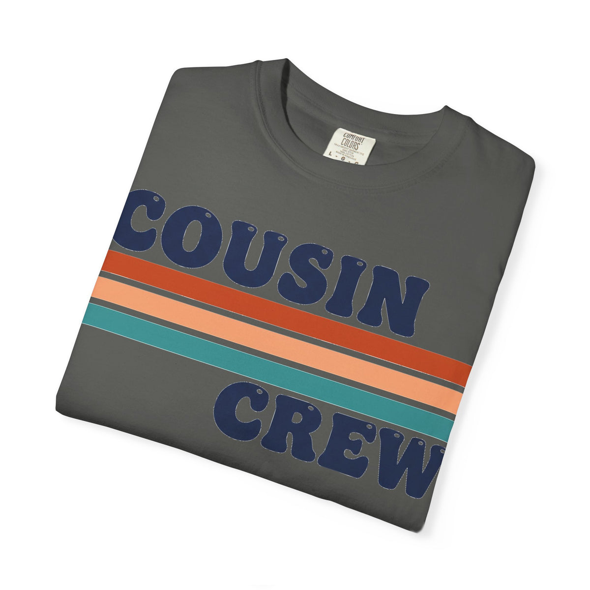 Cousin Crew Stacked Stripe Shirt, Vintage Stripe Family Tee, Matching Cousin Shirt, Reunion Gift