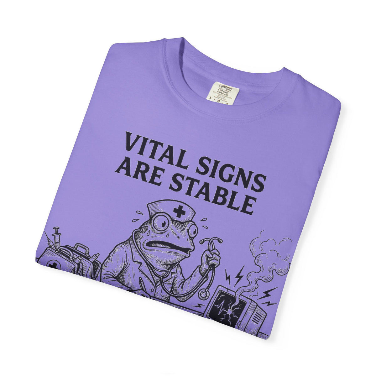 Vital Signs Are Stable I Am Not Shirt, Funny Nurse Frog Tee, Burnt Out RN Shirt, Night Shift Gift