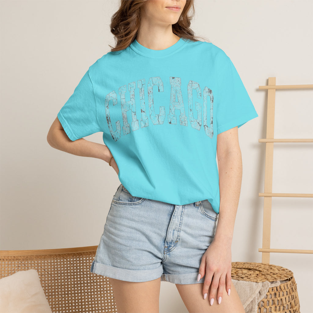 Chicago Vintage Shirt, Distressed Varsity Chicago Tee, Illinois Home City Shirt, Chicago Gift