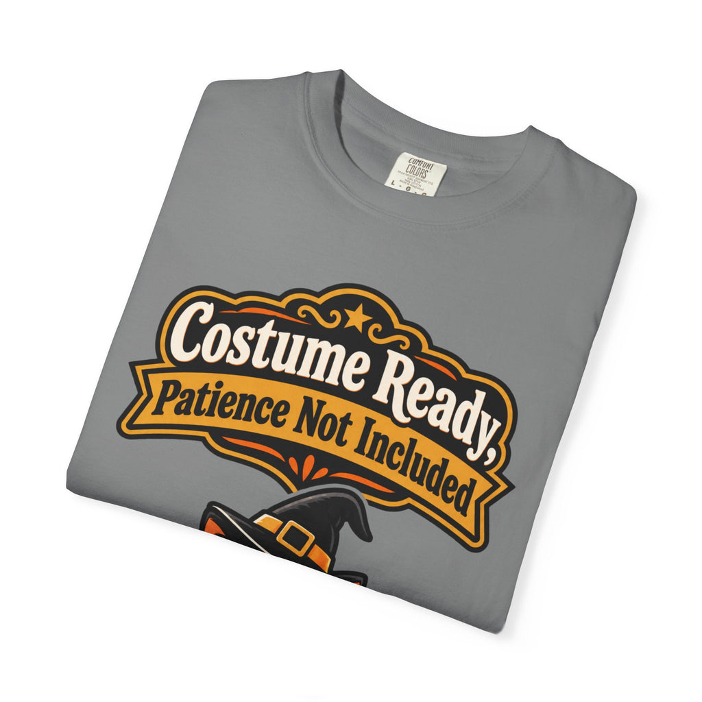 Costume Ready, Patience Not Included Halloween Shirt, Funny Black Cat Tee