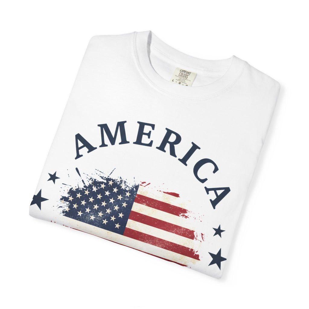 America 1776 2026 Arched Shirt, Vintage Flag Splash Tee, Patriotic Americana Shirt, Independence Day Gift