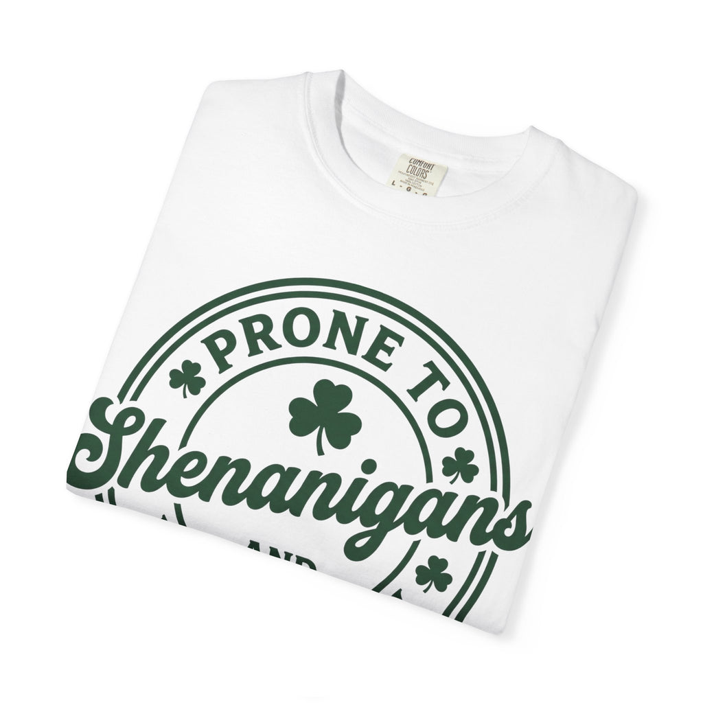 Prone To Shenanigans And Malarkey Bold Shirt, Irish Stamp Badge Tee, Funny St Patricks Shirt, Irish Gift