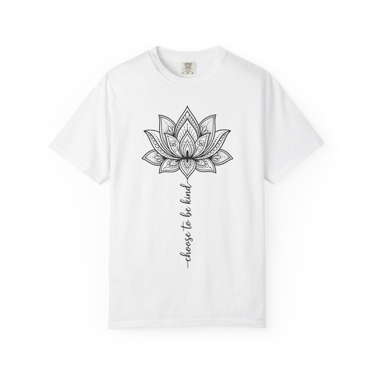 Choose To Be Kind Shirt, Mandala Lotus Line Art Tee, Minimal Kindness Shirt, Yoga Gift