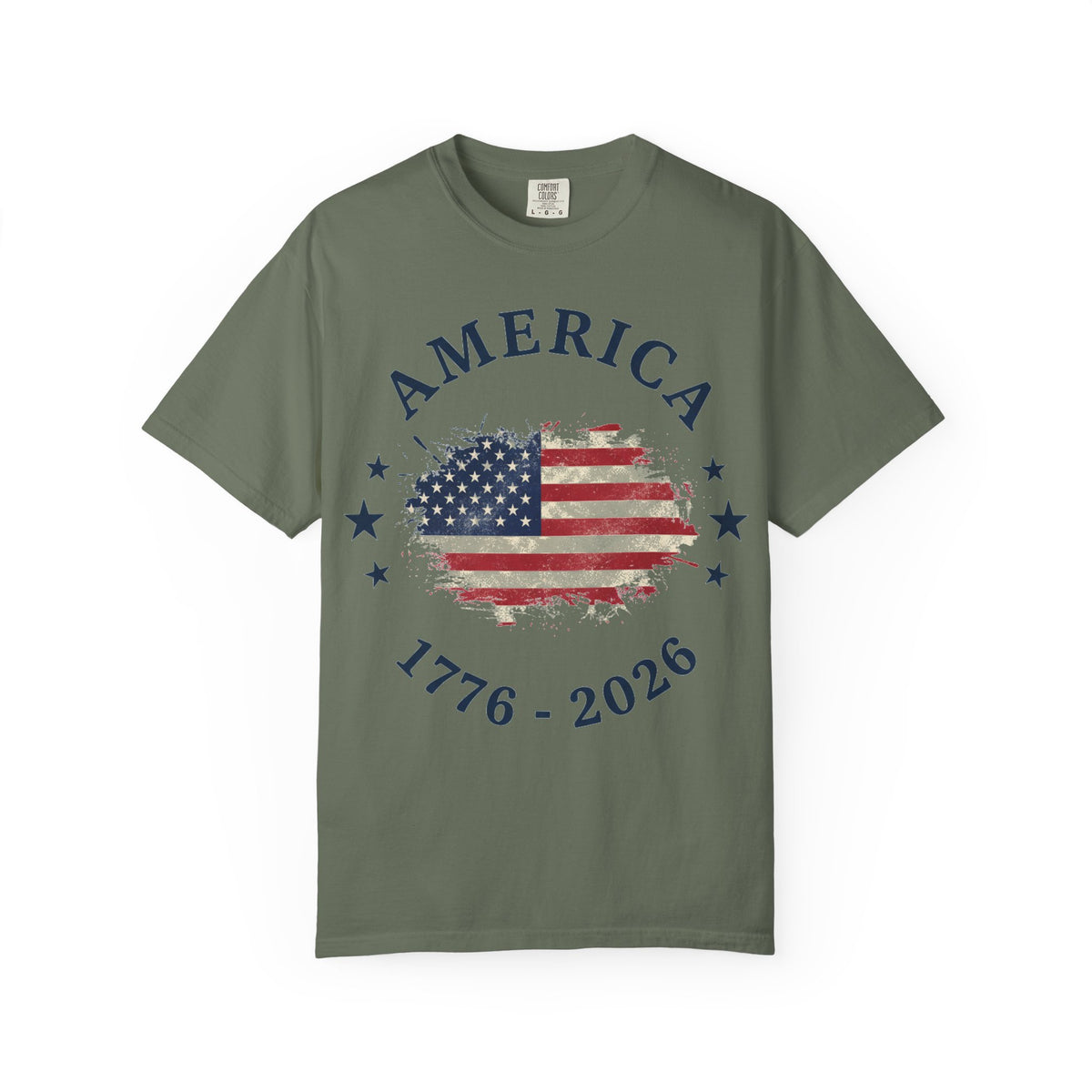 America 1776 2026 Arched Shirt, Vintage Flag Splash Tee, Patriotic Americana Shirt, Independence Day Gift