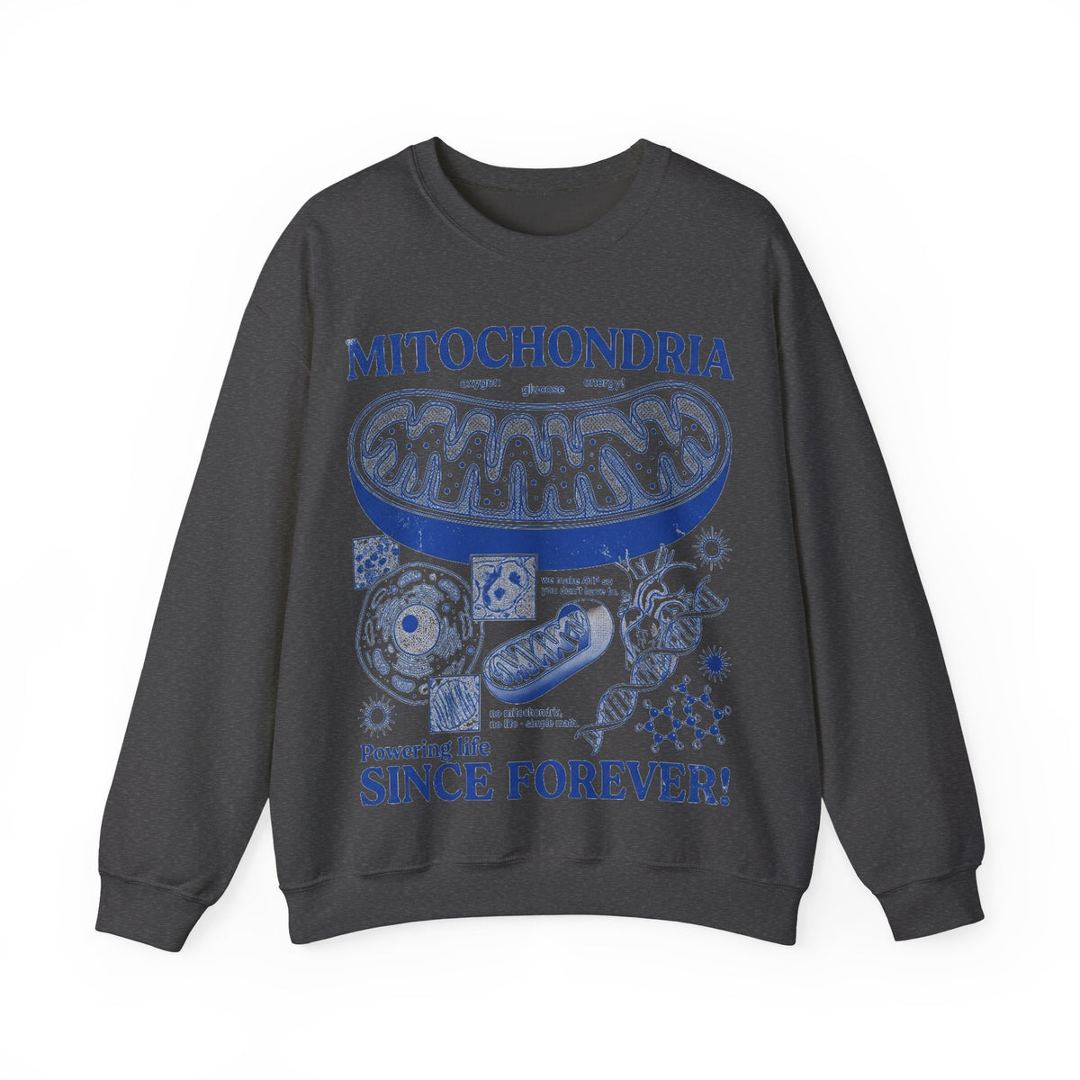 Mitochondria Powering Life Since Forever Sweatshirt, Retro Science Diagram Sweatshirt, Biology Teacher Gift, Science Nerd Sweatshirt, Cell B