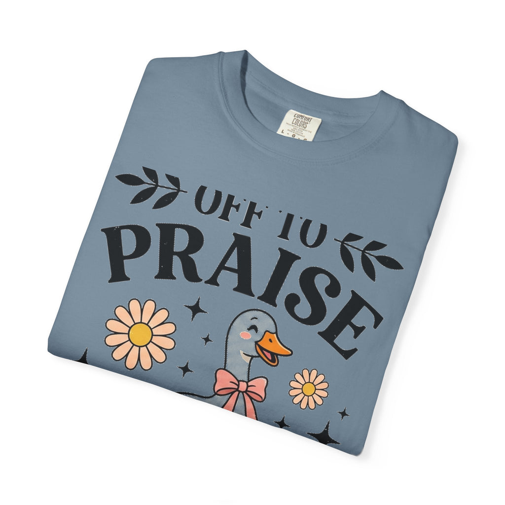 Off To Praise The Lord Shirt, Funny Christian Goose Tee, Daisy Church Shirt, Faith Gift