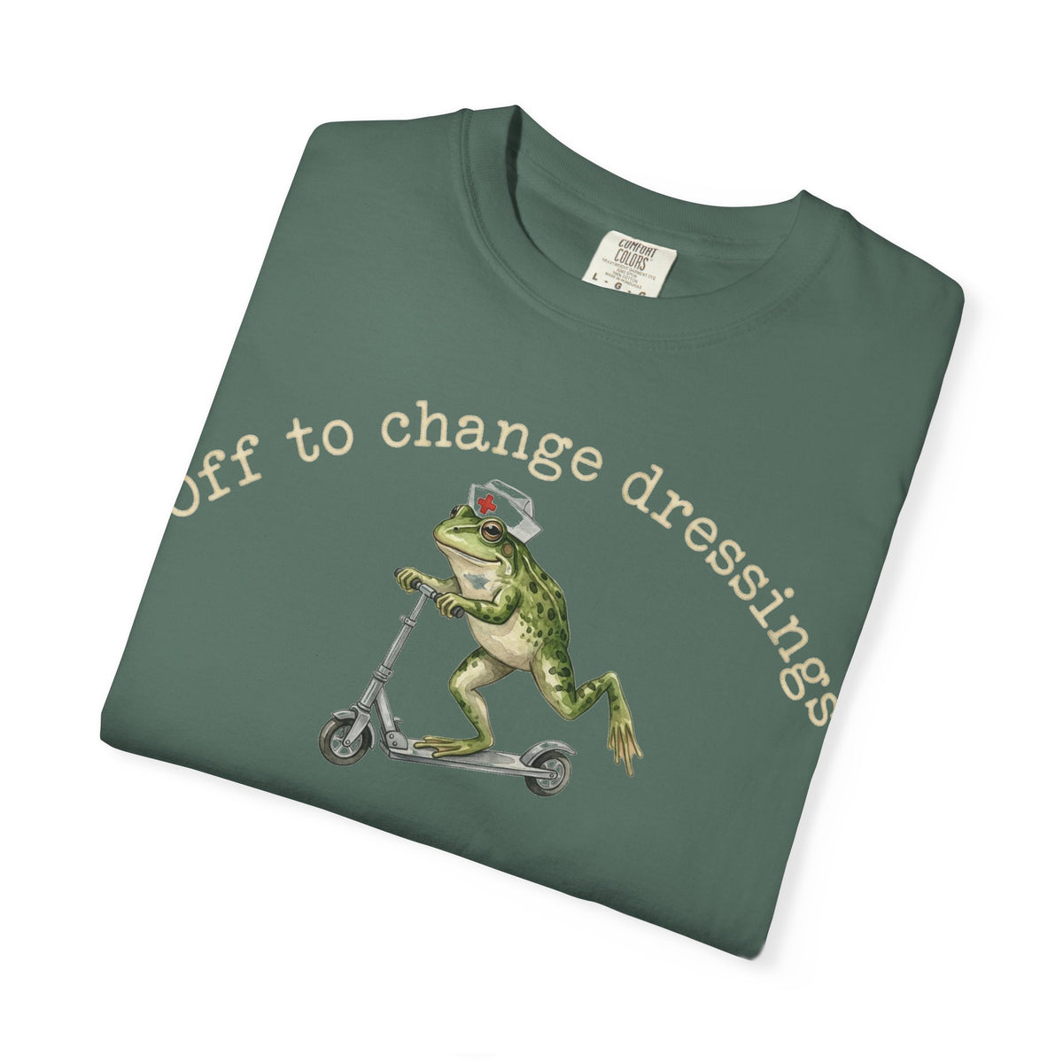 Off To Change Dressings Shirt, Funny Nurse Frog Scooter Tee, Wound Care RN Shirt, Nurse Gift