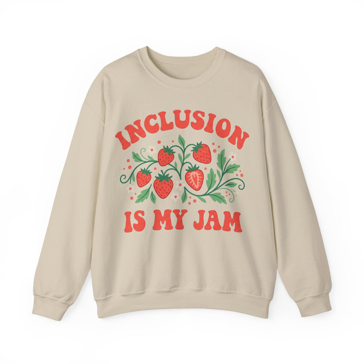 Inclusion Is My Jam Sweatshirt, Retro Strawberry SPED Teacher Sweatshirt, Special Education Gift, Inclusive Classroom Sweatshirt, Para Educa