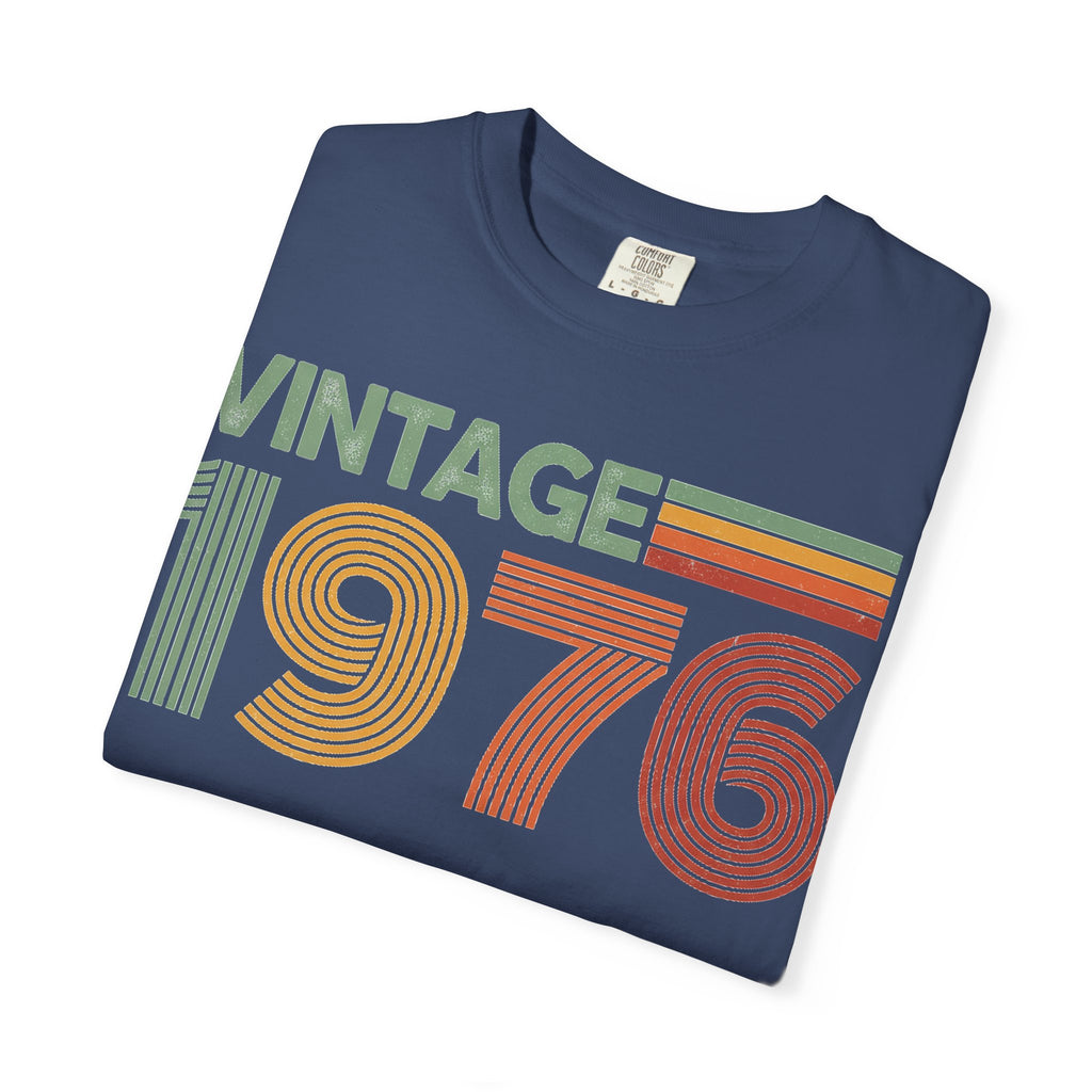 Vintage 1976 Classic Shirt, Seventies Stripe Birthday Tee, Born In 1976 Shirt, 50th Birthday Gift