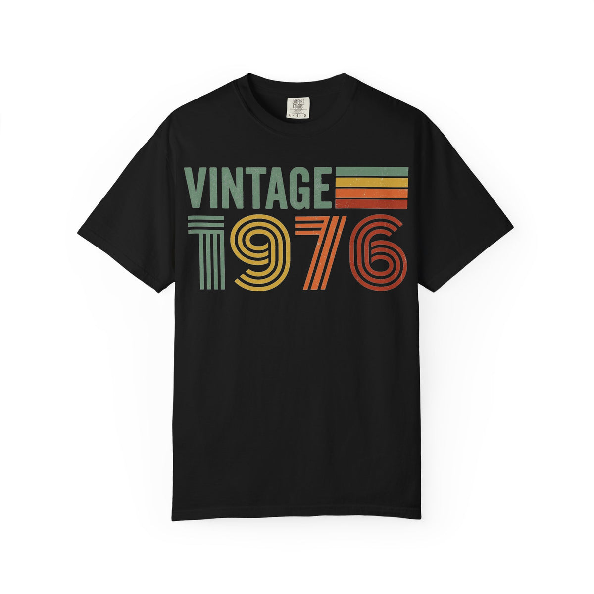 Vintage 1976 Wide Shirt, Retro Striped Birth Year Tee, 50th Birthday Shirt, 1976 Gift