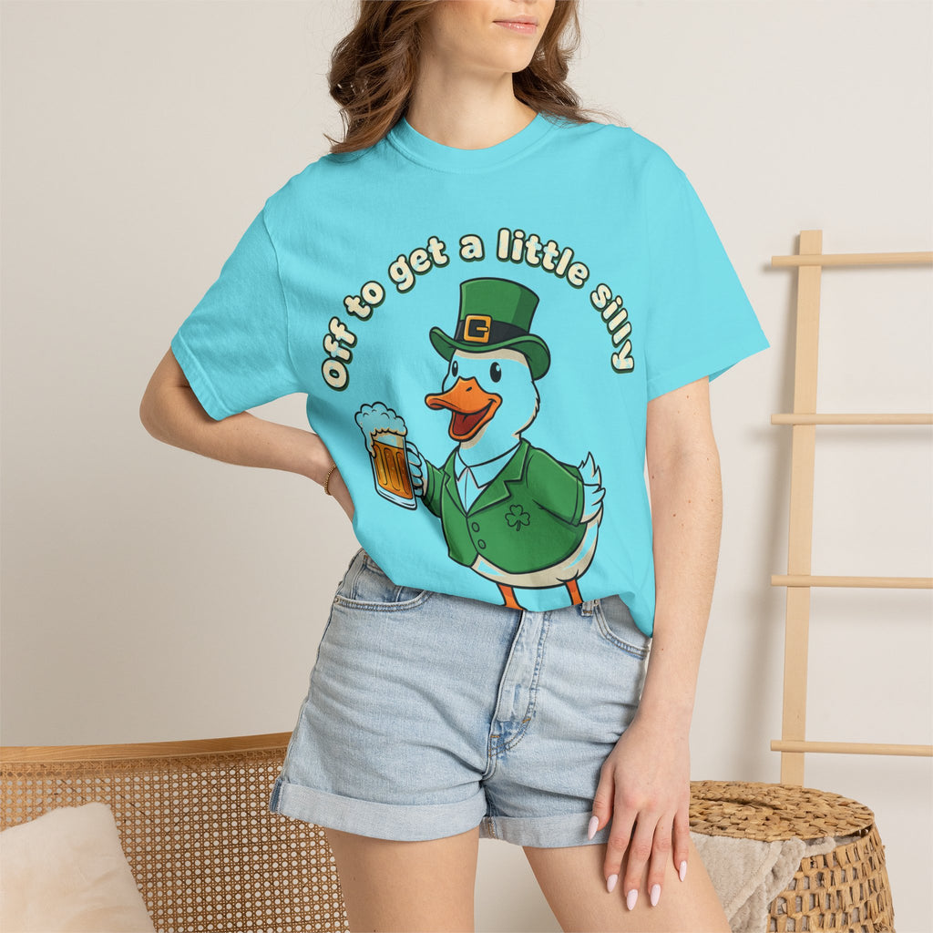 Off To Get A Little Silly Duck Shirt, Leprechaun Suit Beer Duck Tee, Funny St Patricks Day Shirt, Irish Gift