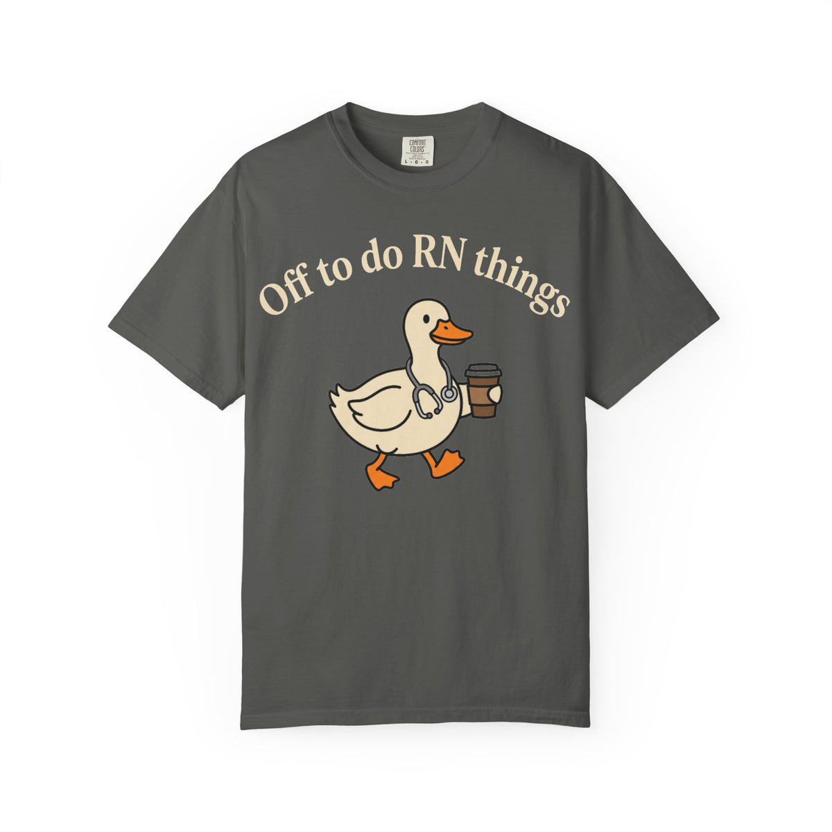 Off To Do RN Things Shirt, Funny Nurse Duck Coffee Tee, Stethoscope Duck Shirt, Nurse Gift