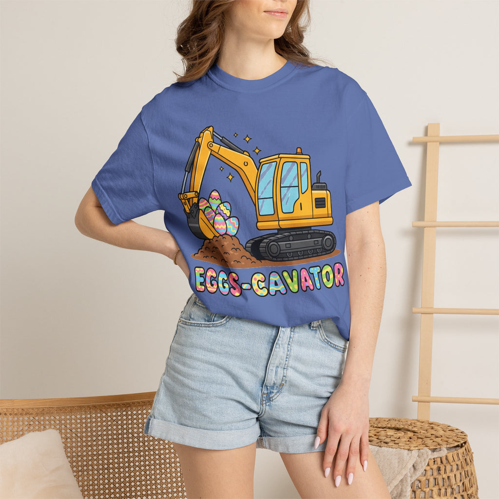 Eggs-Cavator Big Digger Shirt, Easter Excavator Tee, Construction Easter Shirt, Kids Easter Gift