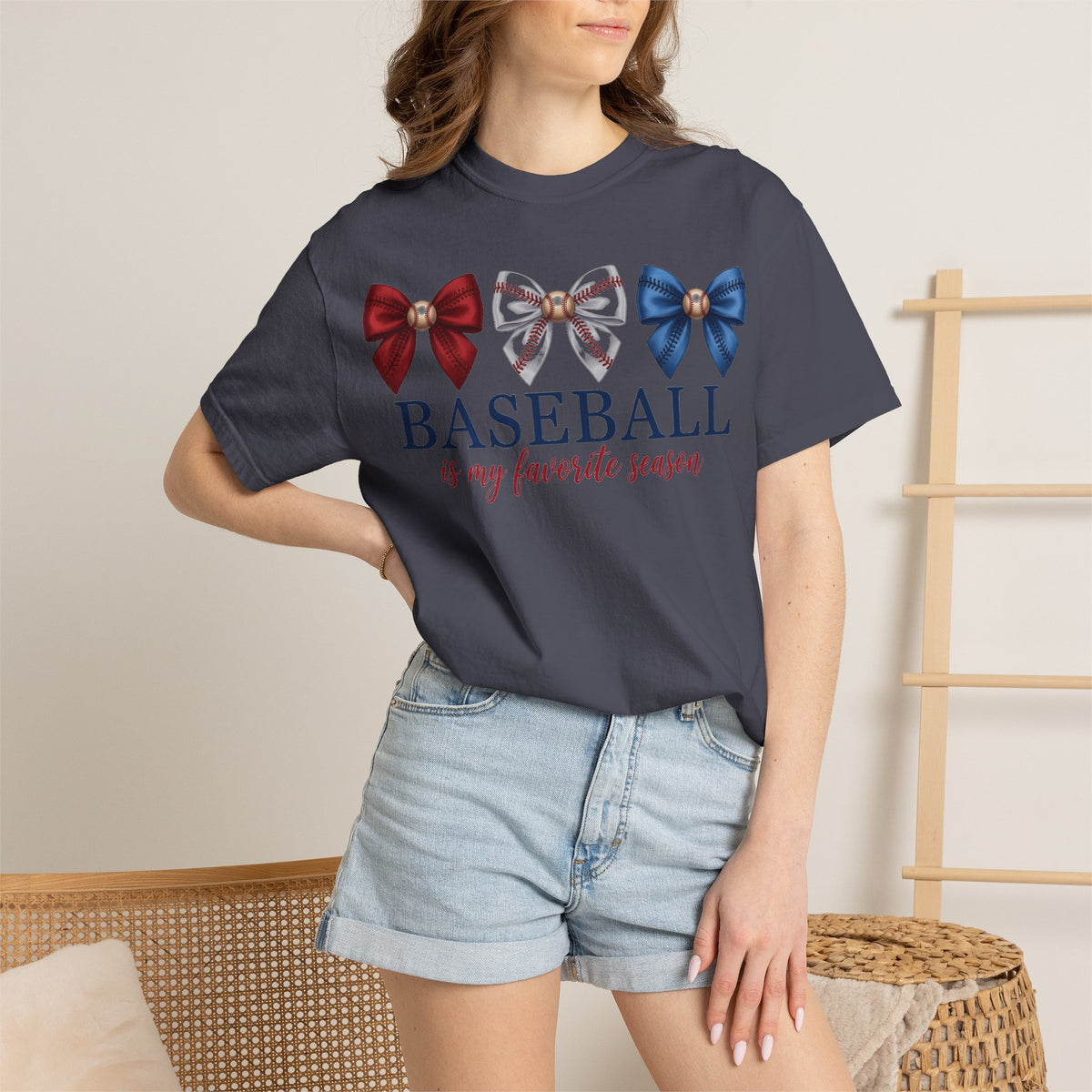 Baseball Is My Favorite Season Shirt, Coquette Baseball Bows Tee, Baseball Mom Shirt, Game Day Gift