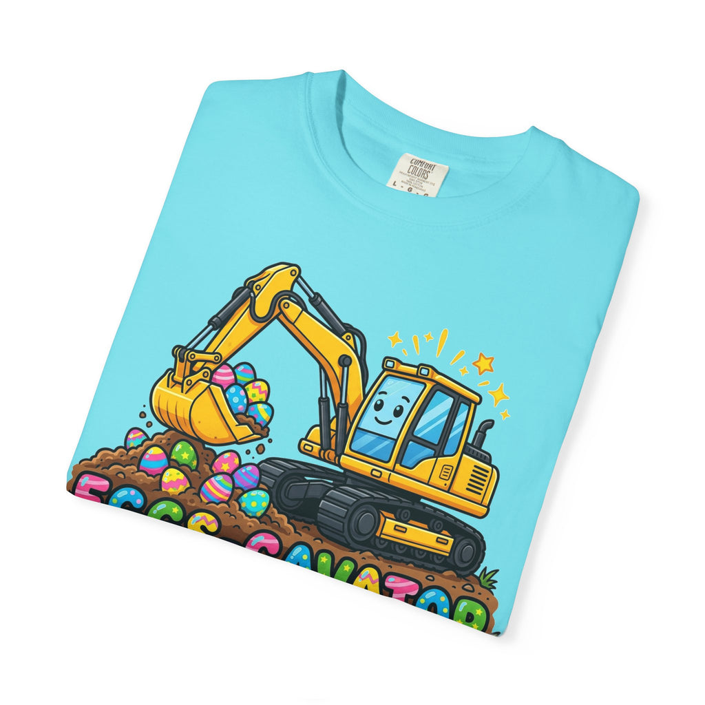 Eggs-Cavator Excavator Shirt, Funny Easter Construction Tee, Digger Easter Egg Shirt, Boys Easter Gift