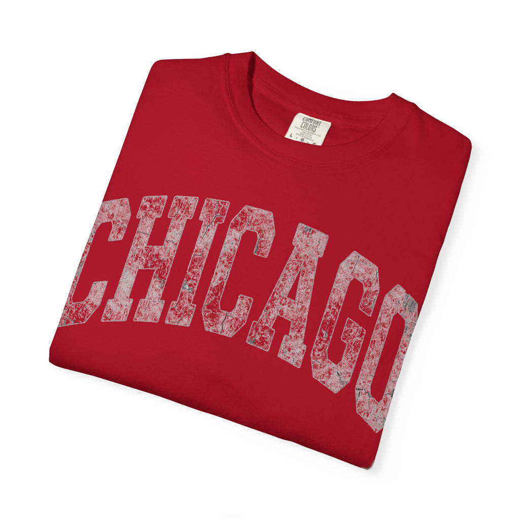 Chicago Vintage Shirt, Distressed Varsity Chicago Tee, Illinois Home City Shirt, Chicago Gift