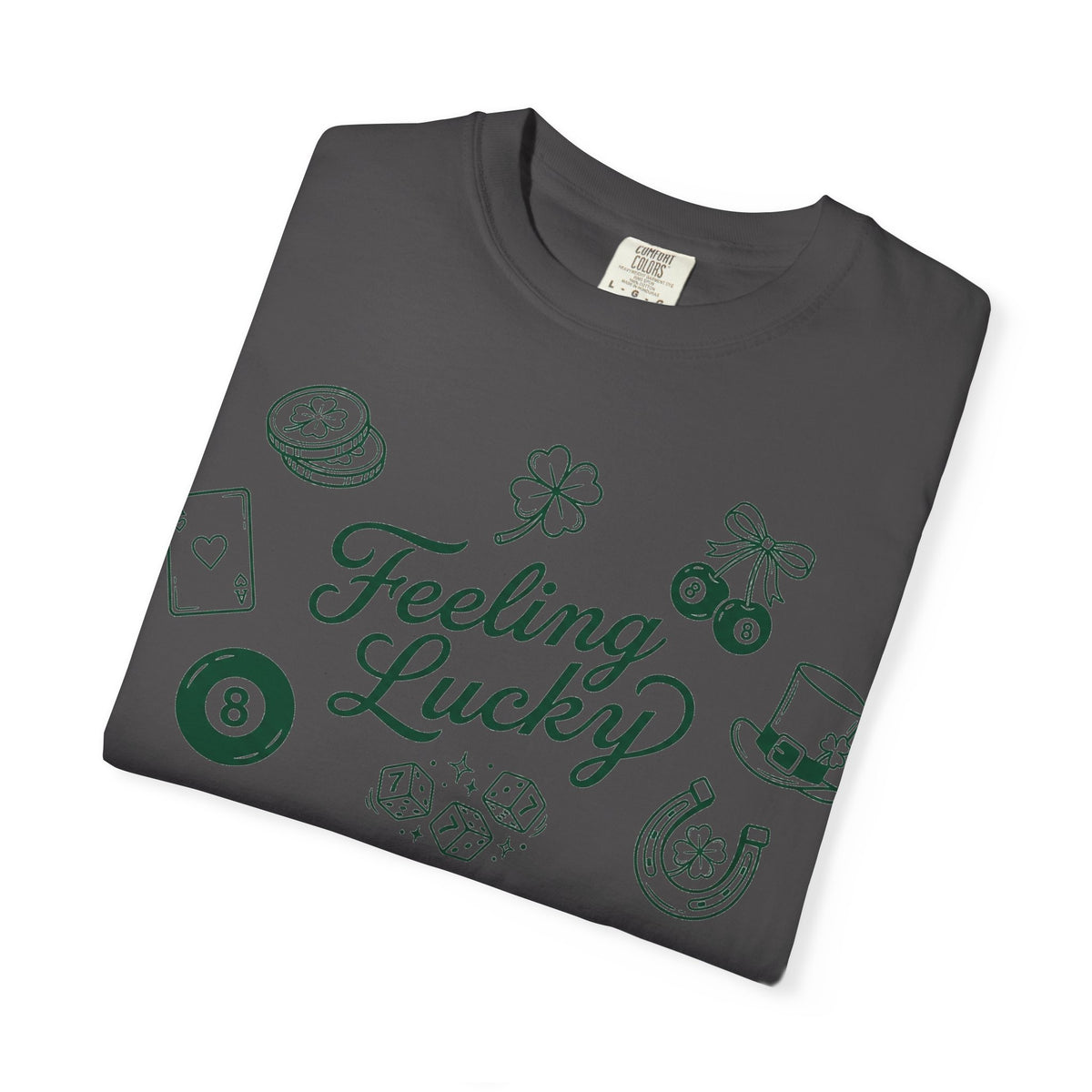 Feeling Lucky Shirt, St Patricks Day Charms Tee, Green Clover Dice Shirt, Lucky Charm Gift