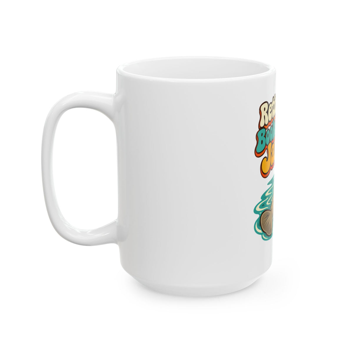 Retired And Booked Through January Mug, Funny Retiree Christmas Gift, Secret Santa Stocking Stuffer, 11oz 15oz Coffee Mug