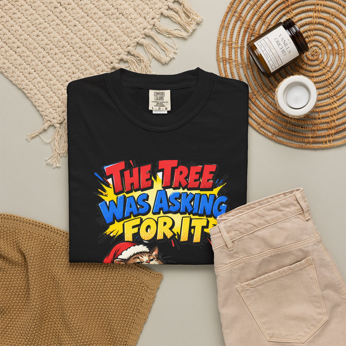 Funny Cat Gift The Tree Was Asking For It Ornament Mug Shirt Christmas Gift for Cat Mom Cat Dad Cat Lover