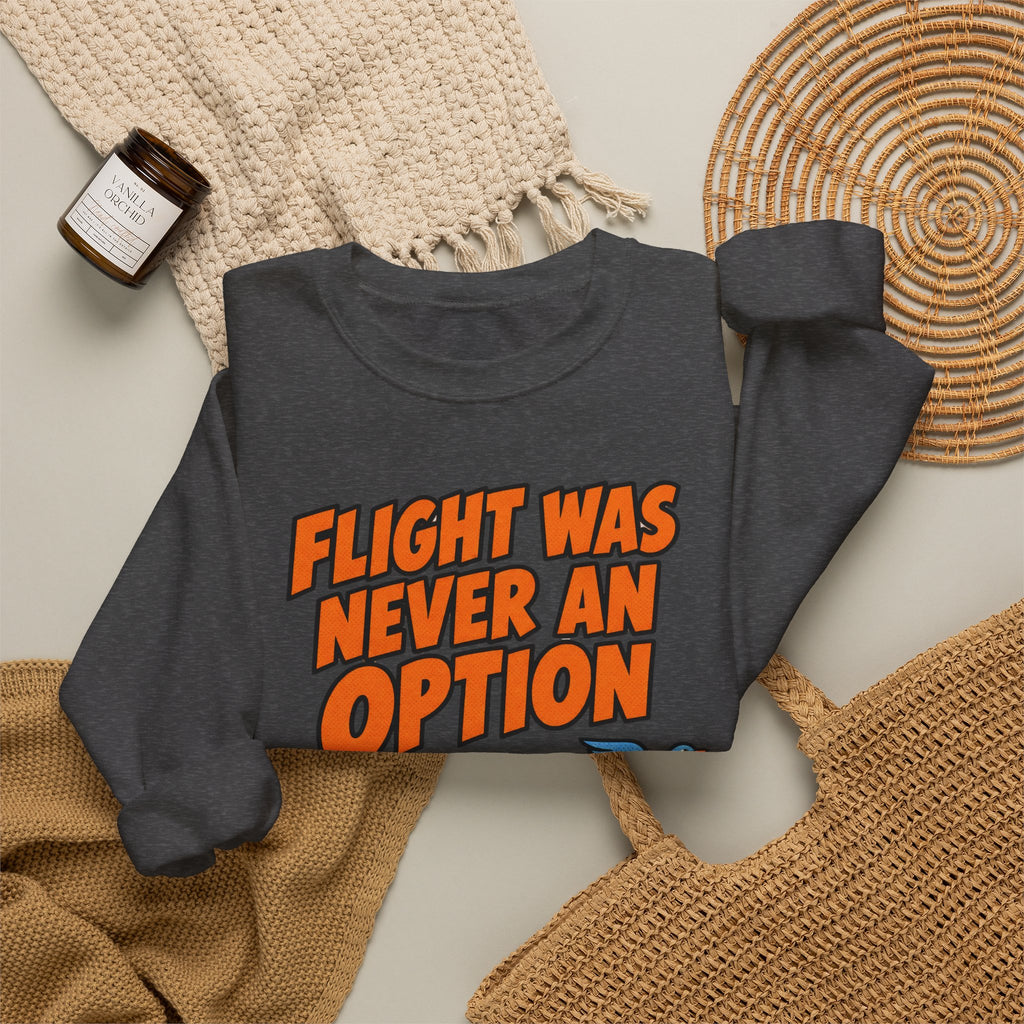 Sarcastic Sweatshirt For Women Flight Was Never An Option | Funny Sarcasm Sweatshirt | Sarcastic Quote Sweatshirt | Gift