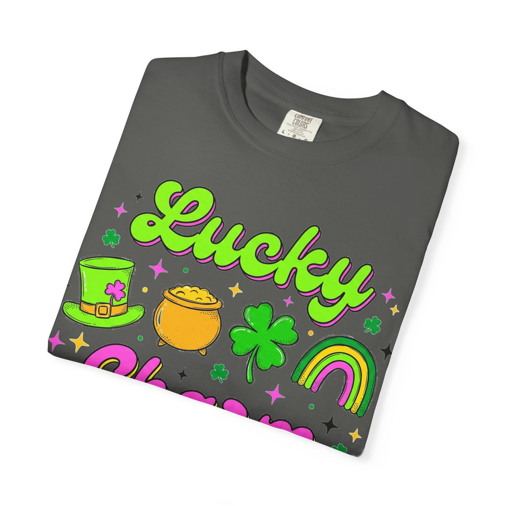 Lucky Charm Shirt, Retro St Patricks Day Doodle Tee, Pot Of Gold Rainbow Shirt, Irish Gift