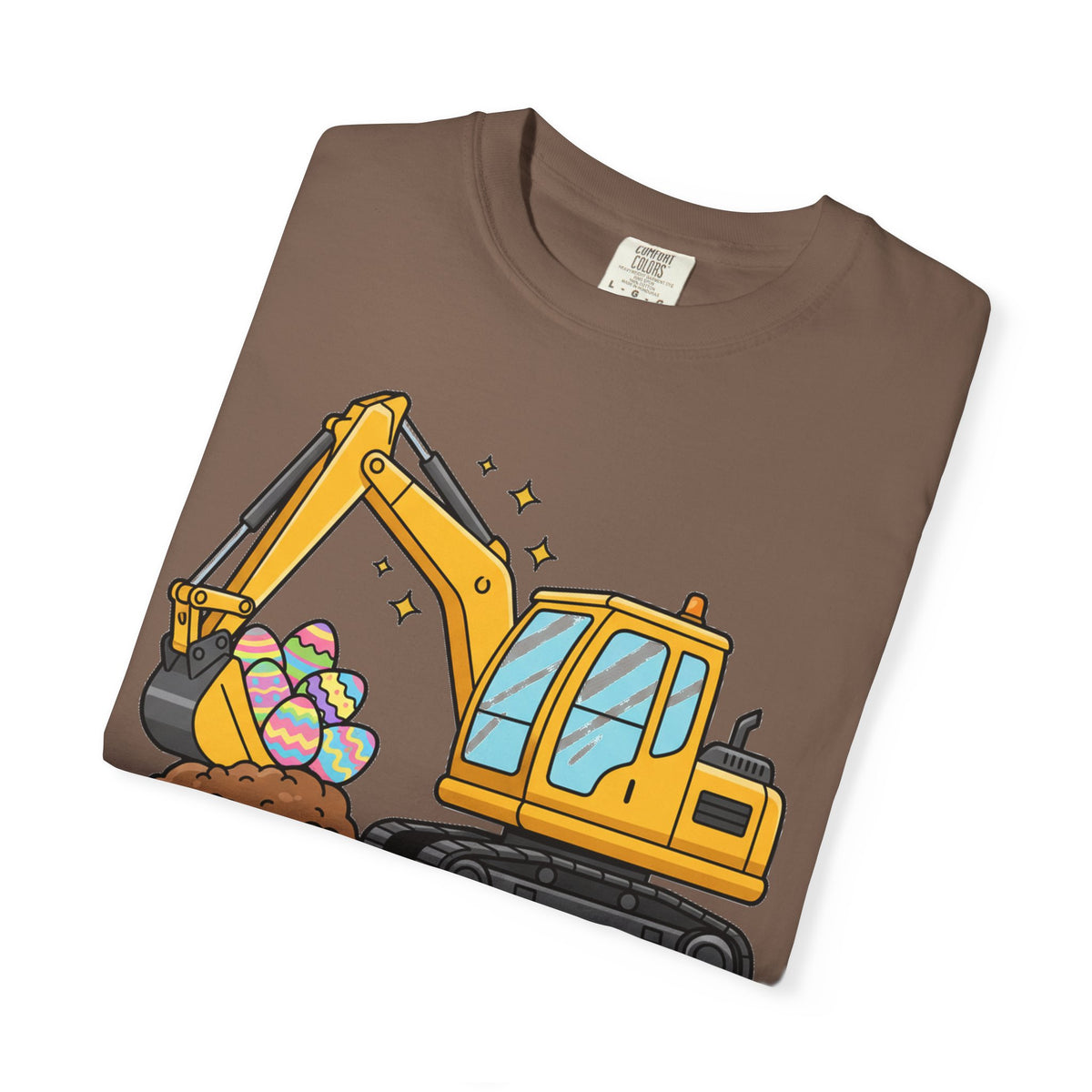 Eggs-Cavator Big Digger Shirt, Easter Excavator Tee, Construction Easter Shirt, Kids Easter Gift
