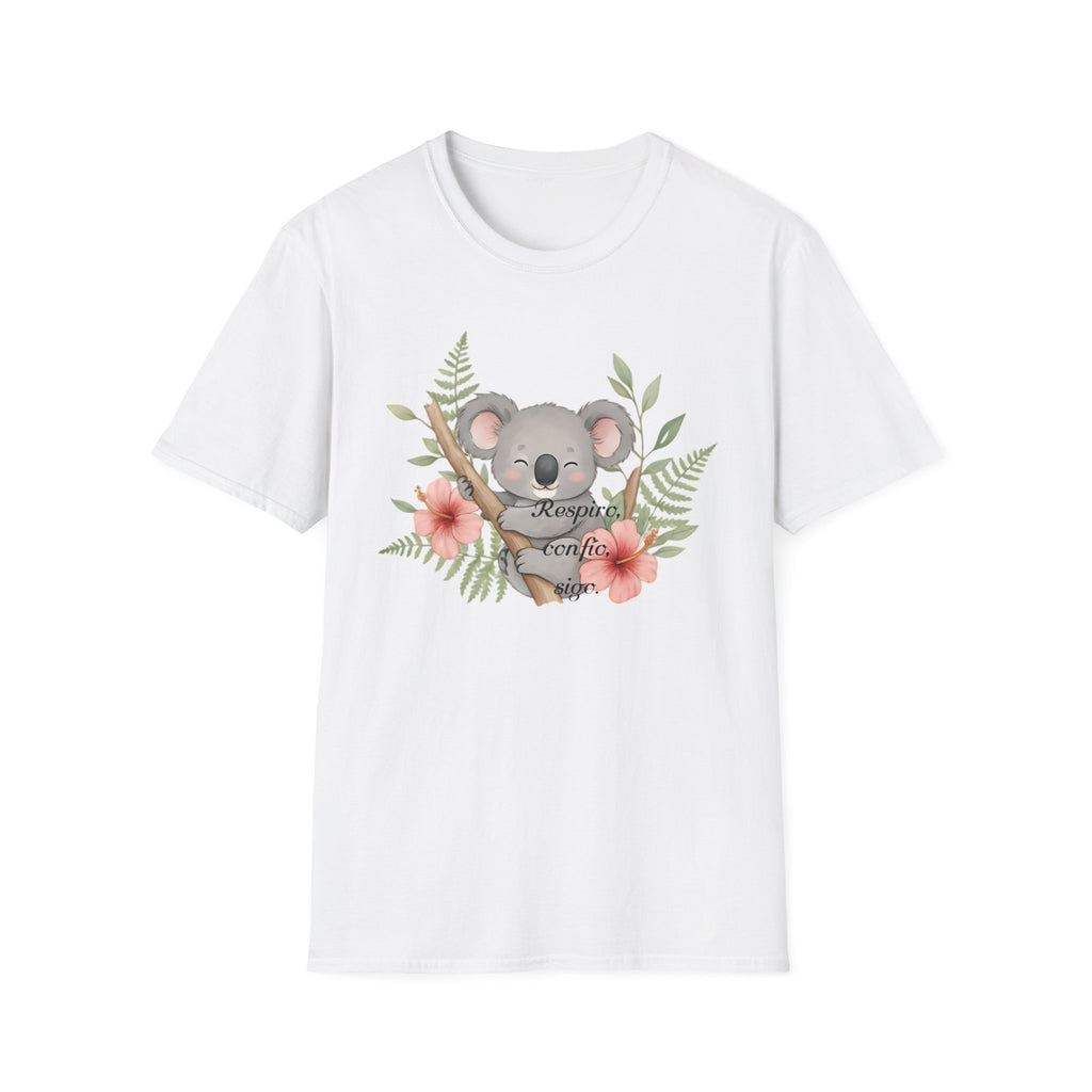 Koala Floral T-Shirt — Cute 'Koala' Design with Watercolor Flowers