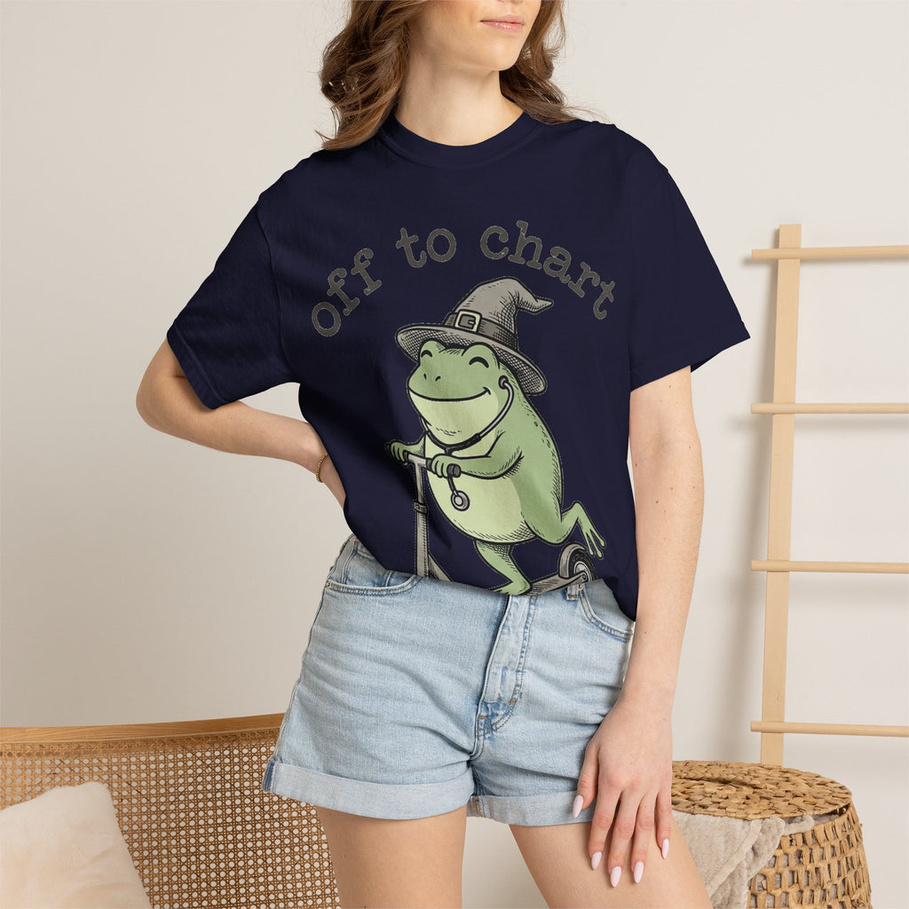 Off To Chart Shirt, Funny Witch Frog Nurse Tee, Charting Nurse Scooter Shirt, RN Gift