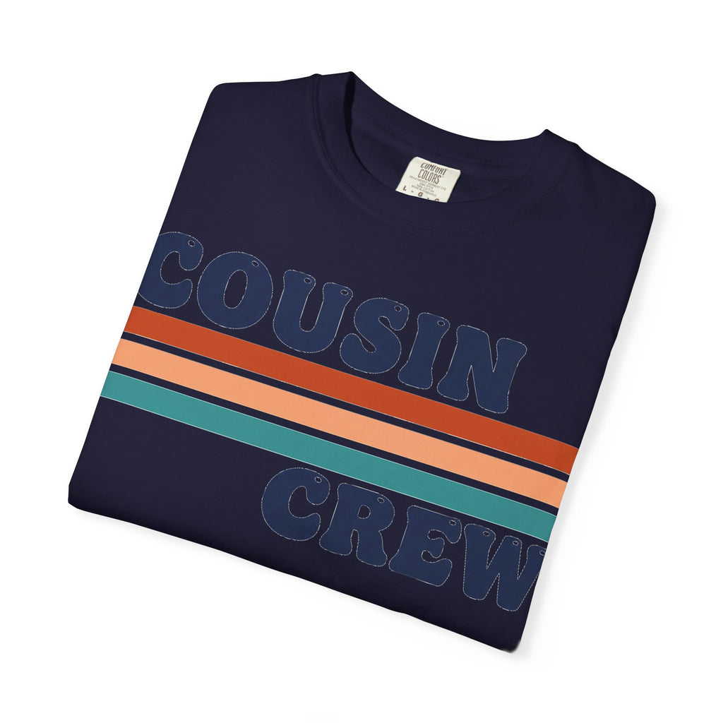 Cousin Crew Stacked Stripe Shirt, Vintage Stripe Family Tee, Matching Cousin Shirt, Reunion Gift