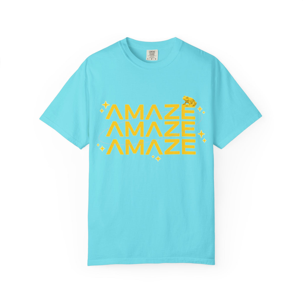 Amaze Amaze Amaze Shirt, Retro Stacked Type Tee, Tiny Frog Graphic Shirt, Funny Minimal Gift