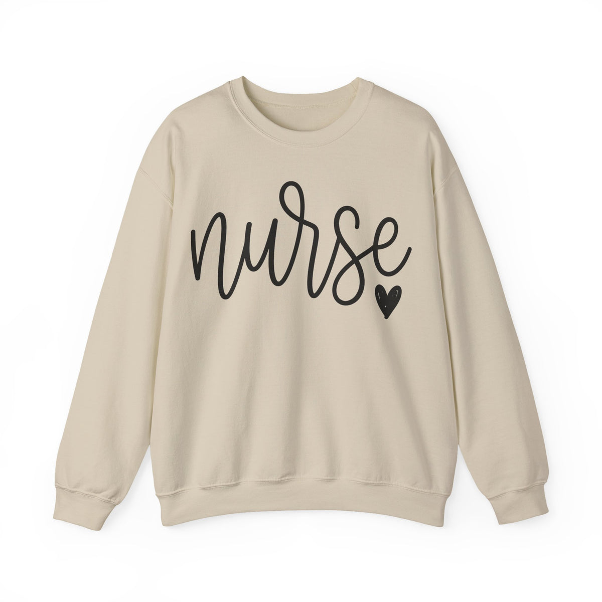 Nurse Sweatshirt Script Heart, Minimalist Nurse Cursive Sweatshirt, Nurse Week Gift, Simple RN Sweatshirt, Nursing Student Gift, Nurse Appre