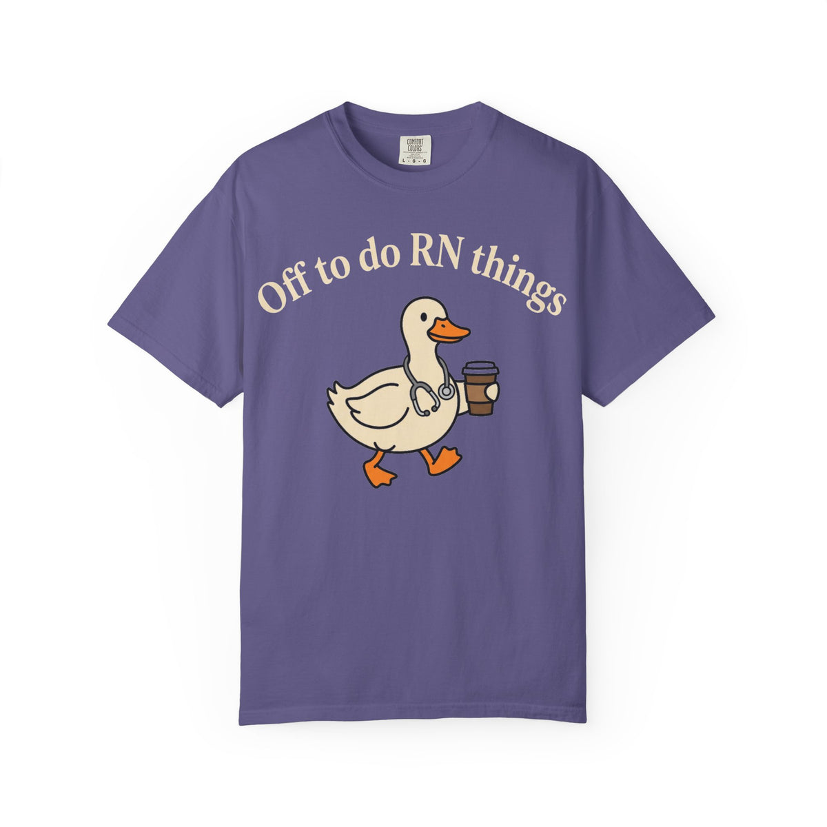 Off To Do RN Things Shirt, Funny Nurse Duck Coffee Tee, Stethoscope Duck Shirt, Nurse Gift