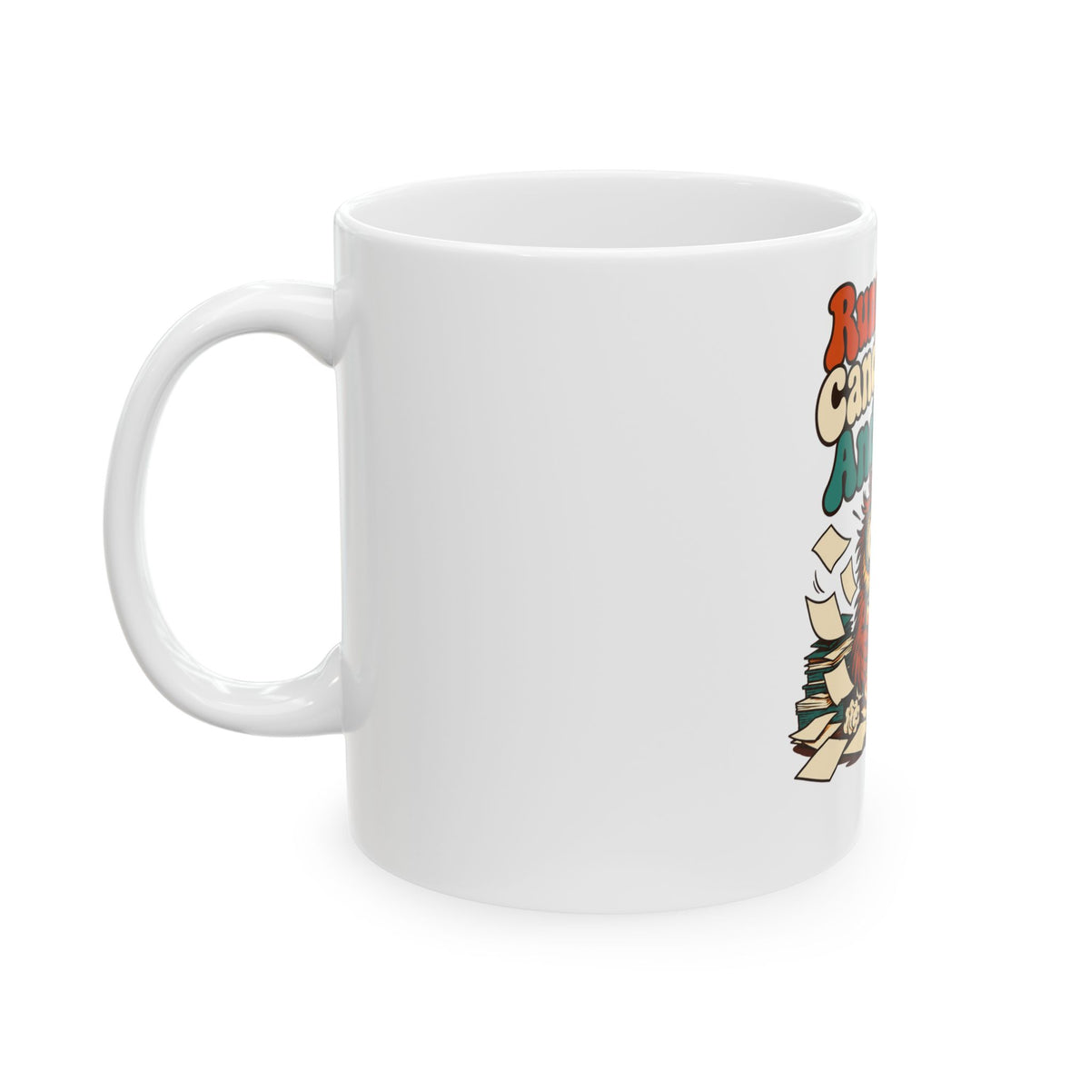 Running On Candy Canes And Chaos Mug, Funny Teacher Christmas Gift, Secret Santa Stocking Stuffer, 11oz 15oz Coffee Mug